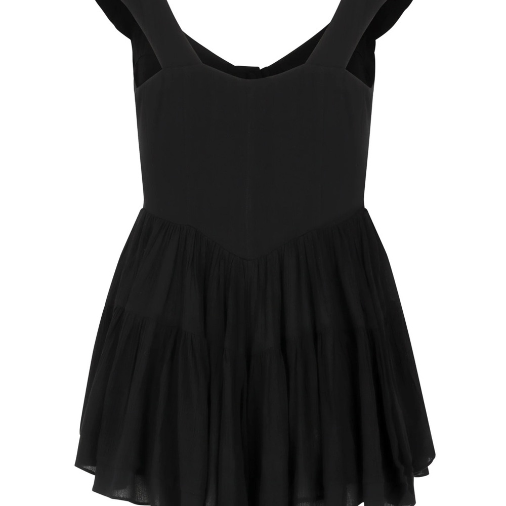 Vanessa Mooney Elisabeth Romper Dress in Black - Picture 4 of 9